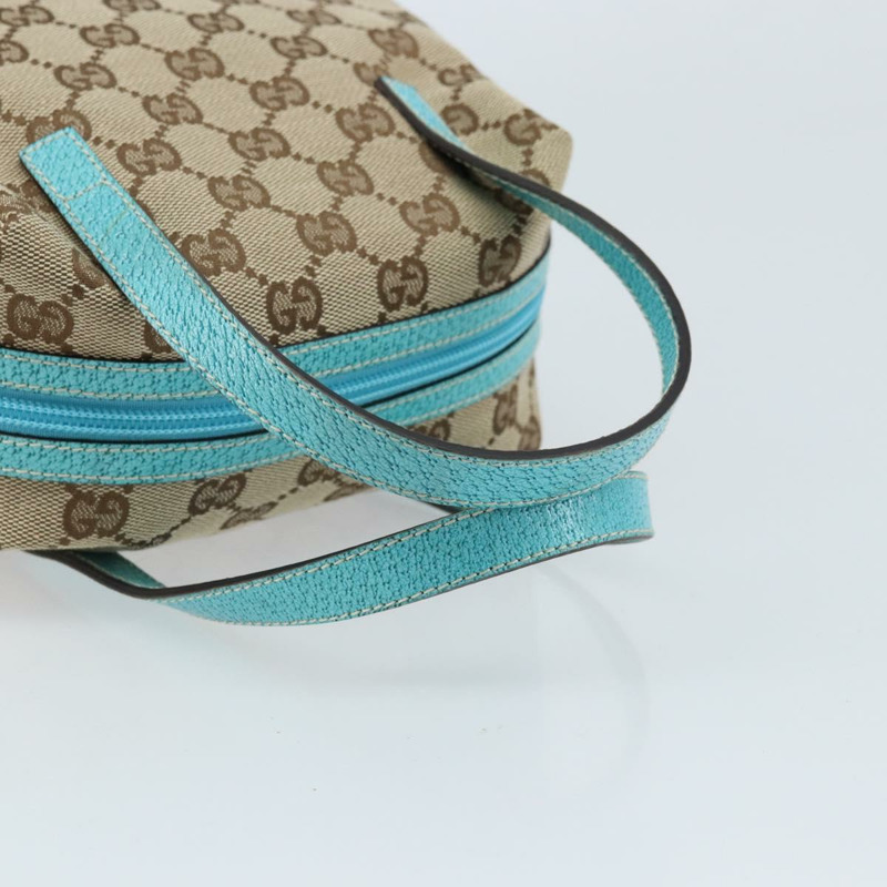 【日本直送】GUCCI GG帆布手提包 米色 銀色 124542 正品 171459V-6