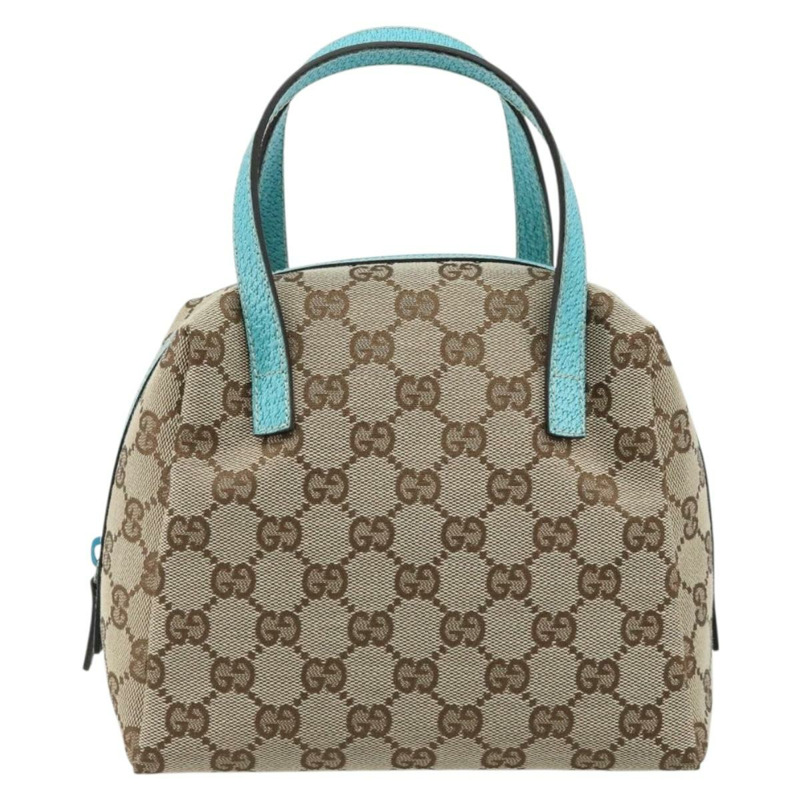 【日本直送】GUCCI GG帆布手提包 米色 銀色 124542 正品 171459V-12