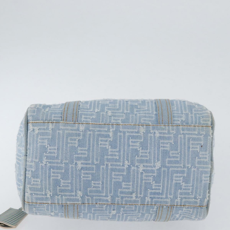 【日本直送】FENDI Zucca帆布波士頓包 淺藍色 金色 正品 168309V-4