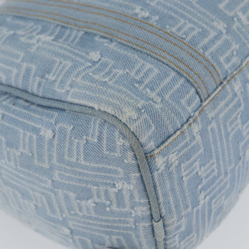 【日本直送】FENDI Zucca帆布波士頓包 淺藍色 金色 正品 168309V-8