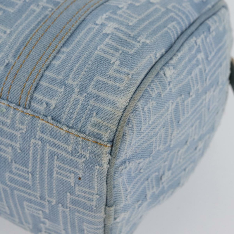 【日本直送】FENDI Zucca帆布波士頓包 淺藍色 金色 正品 168309V-13