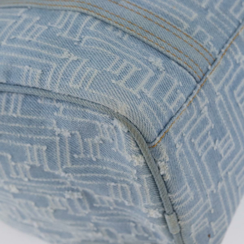 【日本直送】FENDI Zucca帆布波士頓包 淺藍色 金色 正品 168309V-14