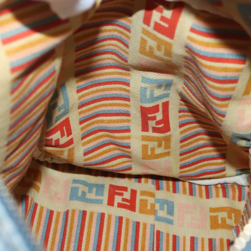 【日本直送】FENDI Zucca帆布波士頓包 淺藍色 金色 正品 168309V-19