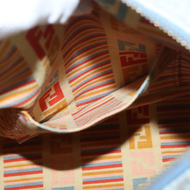 【日本直送】FENDI Zucca帆布波士頓包 淺藍色 金色 正品 168309V-20