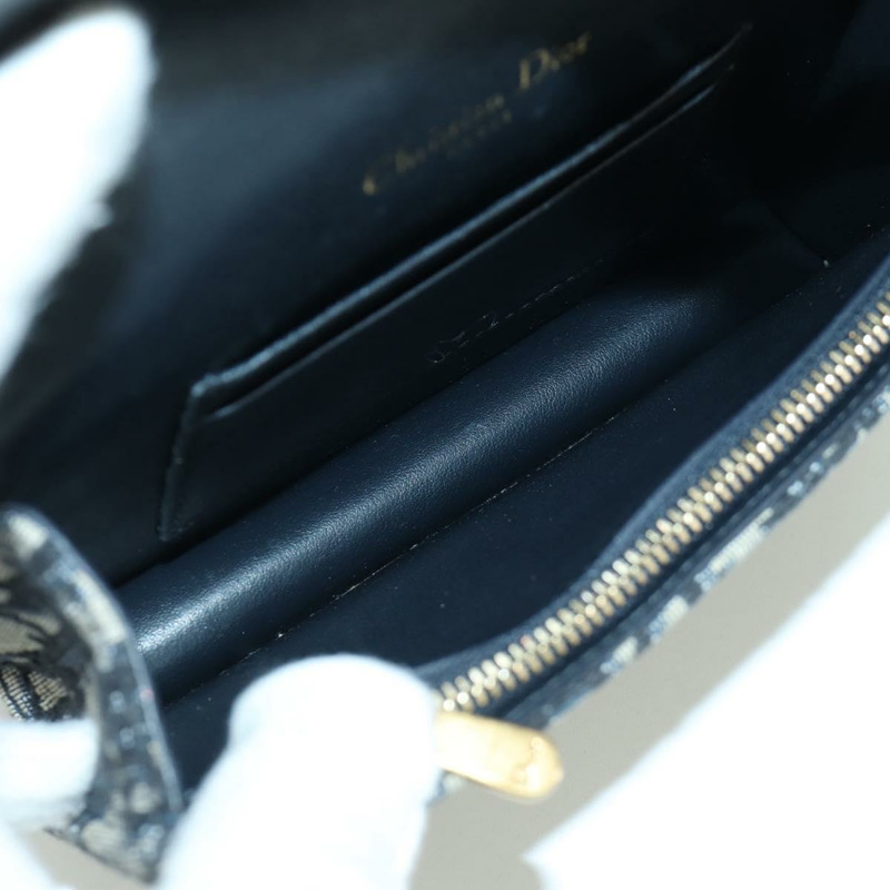 【日本直送】Christian Dior Trotter帆布馬鞍腰包，海軍藍/金色，正品，貨號171490SAV-9