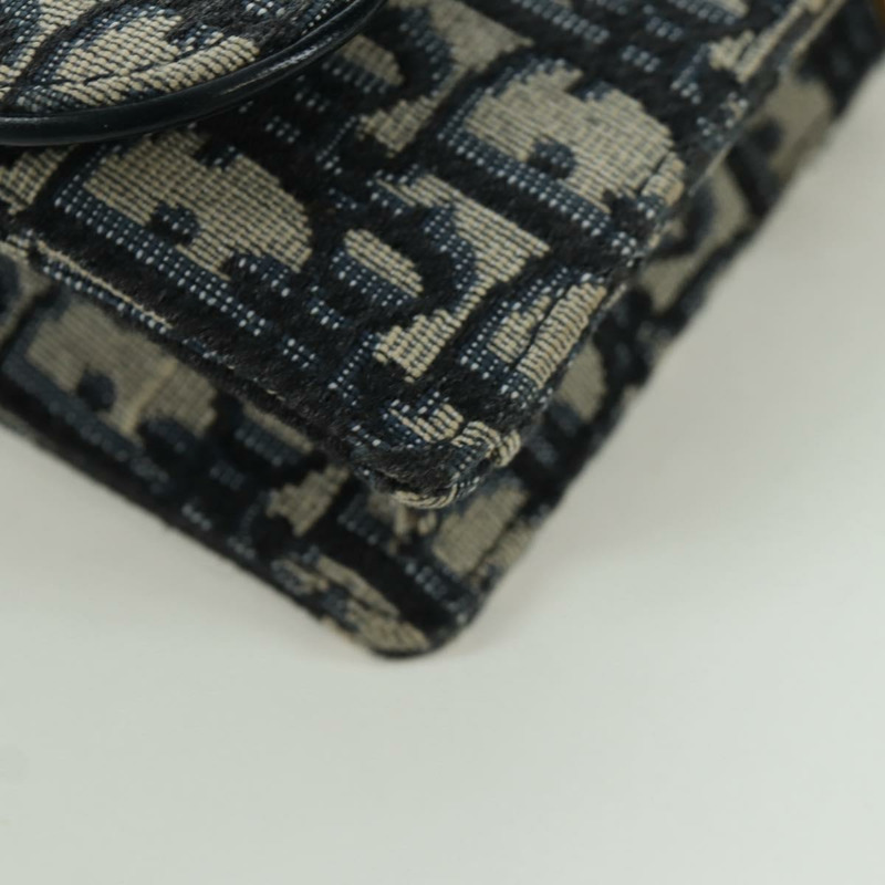【日本直送】Christian Dior Trotter帆布馬鞍腰包，海軍藍/金色，正品，貨號171490SAV-14