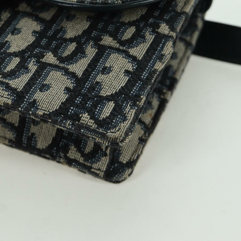 【日本直送】Christian Dior Trotter帆布馬鞍腰包，海軍藍/金色，正品，貨號171490SAV-15