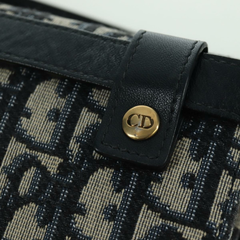 【日本直送】Christian Dior Trotter帆布馬鞍腰包，海軍藍/金色，正品，貨號171490SAV-18