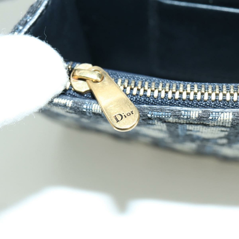 【日本直送】Christian Dior Trotter帆布馬鞍腰包，海軍藍/金色，正品，貨號171490SAV-23