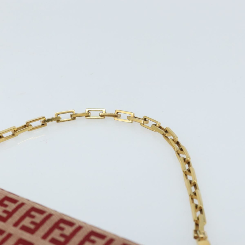 【日本直送】FENDI Zucchino帆布鏈單肩包 紅色金色 正品 ARZ091SAV-13