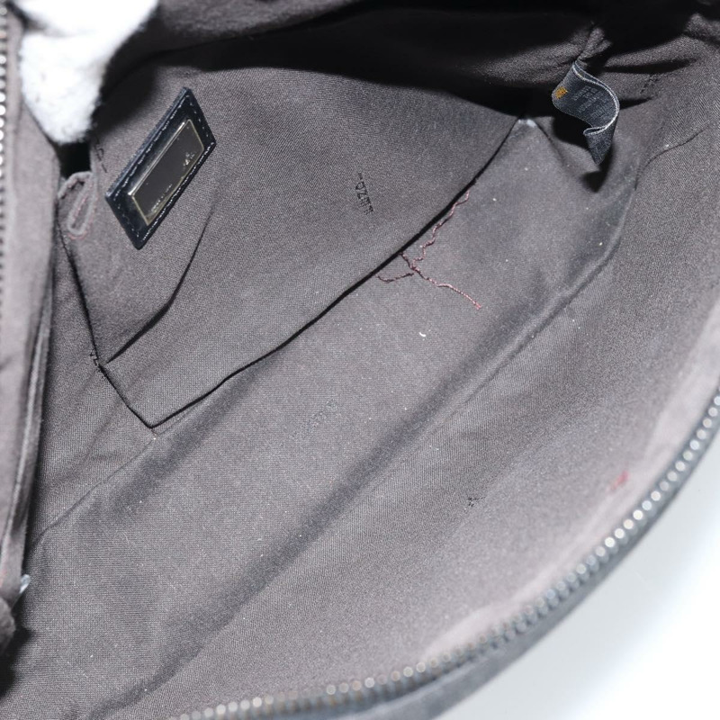 【日本直送】FENDI Zucchino帆布單肩包 黑色 銀色 Auth mr2153V-9