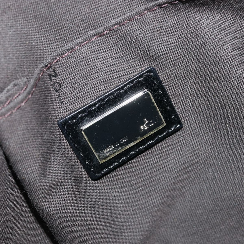 【日本直送】FENDI Zucchino帆布單肩包 黑色 銀色 Auth mr2153V-19