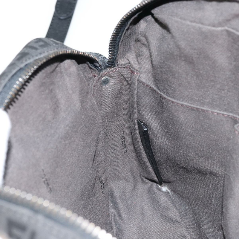 【日本直送】FENDI Zucchino帆布單肩包 黑色 銀色 Auth mr2153V-21