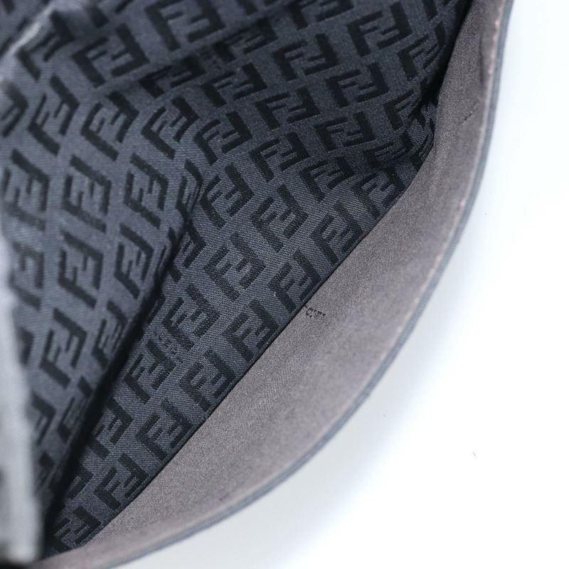 【日本直送】FENDI Zucchino帆布單肩包 黑色 銀色 Auth mr2153V-24