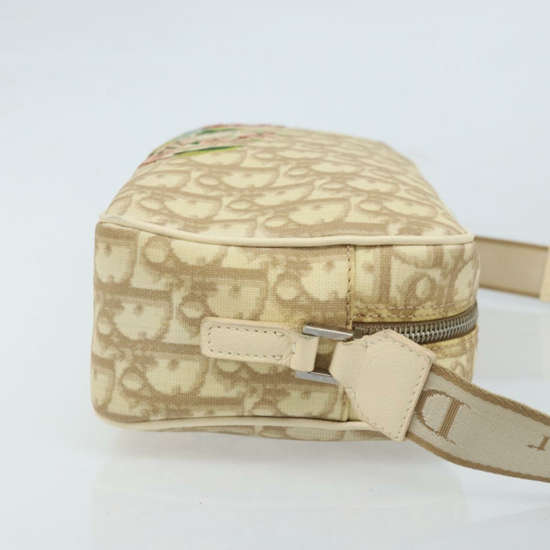 【日本直送】Christian Dior Trotter帆布肩背包 PVC象牙銀色 正品 173352V-2