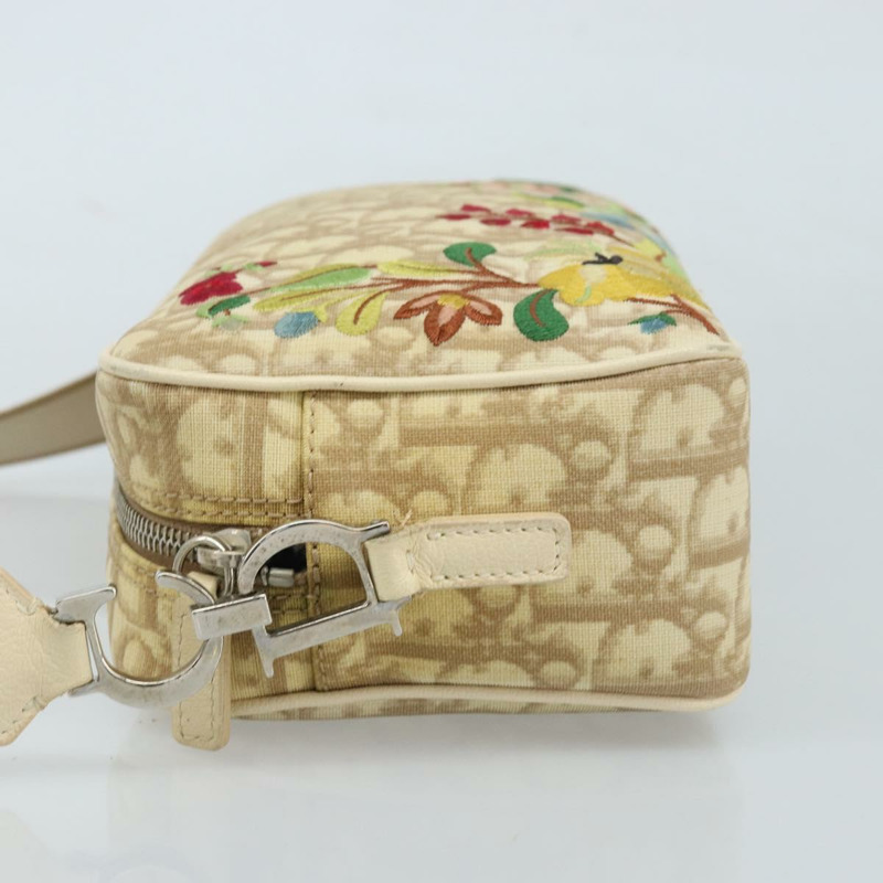 【日本直送】Christian Dior Trotter帆布肩背包 PVC象牙銀色 正品 173352V-3