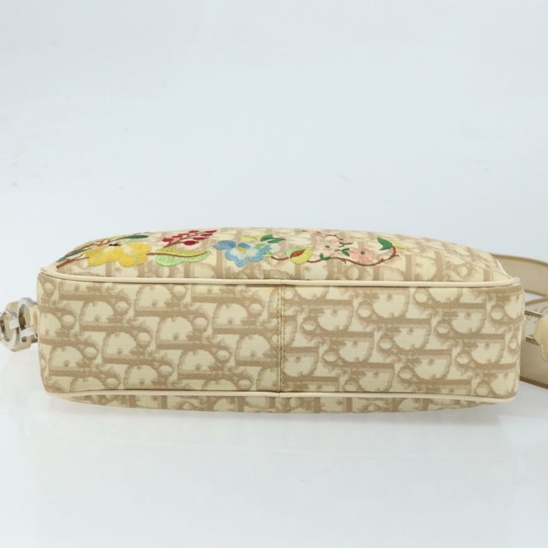 【日本直送】Christian Dior Trotter帆布肩背包 PVC象牙銀色 正品 173352V-4