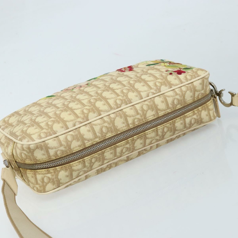 【日本直送】Christian Dior Trotter帆布肩背包 PVC象牙銀色 正品 173352V-5