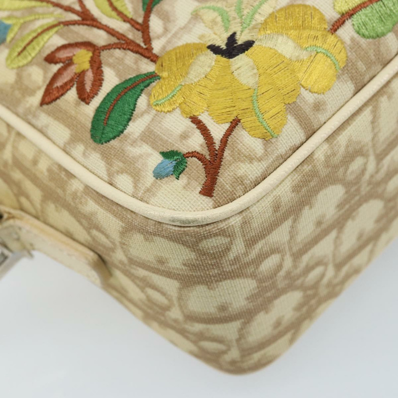 【日本直送】Christian Dior Trotter帆布肩背包 PVC象牙銀色 正品 173352V-7