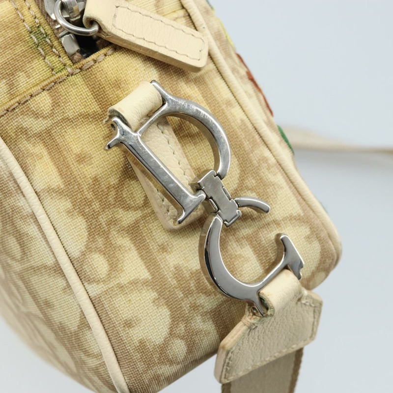 【日本直送】Christian Dior Trotter帆布肩背包 PVC象牙銀色 正品 173352V-8