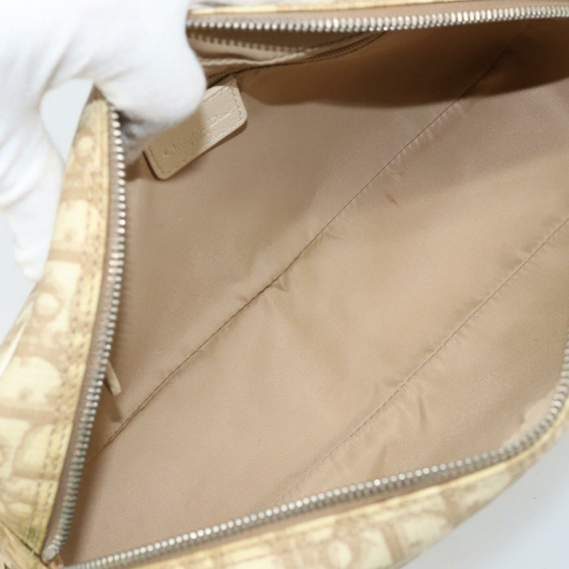【日本直送】Christian Dior Trotter帆布肩背包 PVC象牙銀色 正品 173352V-9