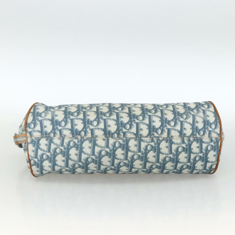 【日本直送】Christian Dior 鏈條 Trotter 帆布浪漫包 藍色銀色 正品 173353V-4