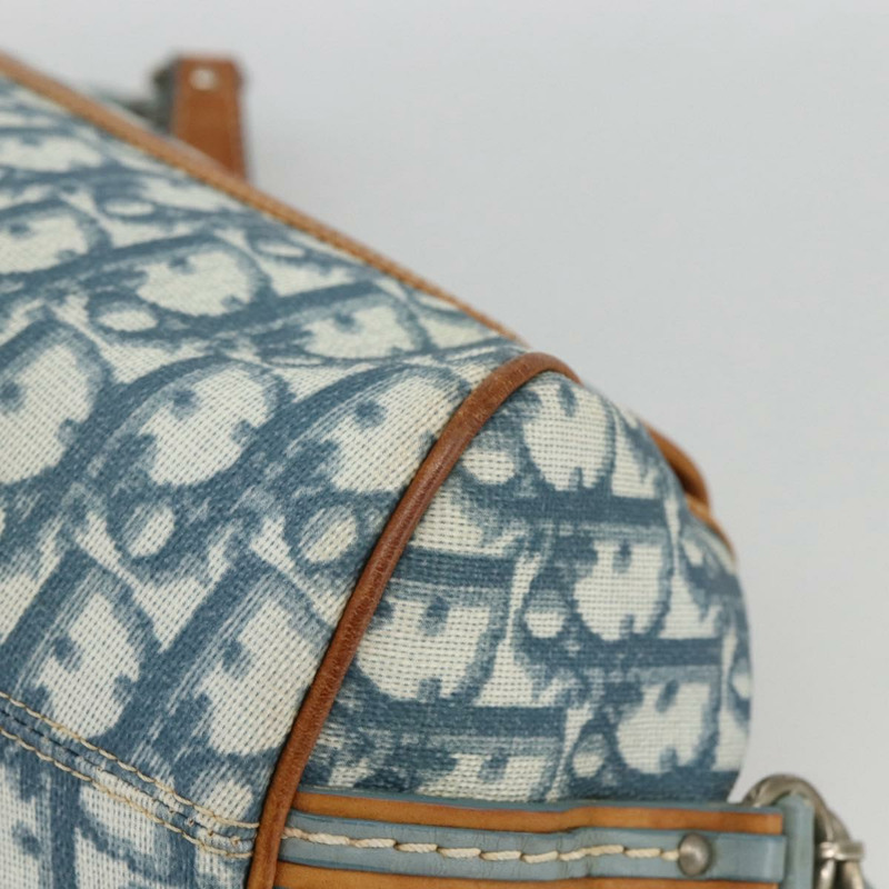 【日本直送】Christian Dior 鏈條 Trotter 帆布浪漫包 藍色銀色 正品 173353V-14