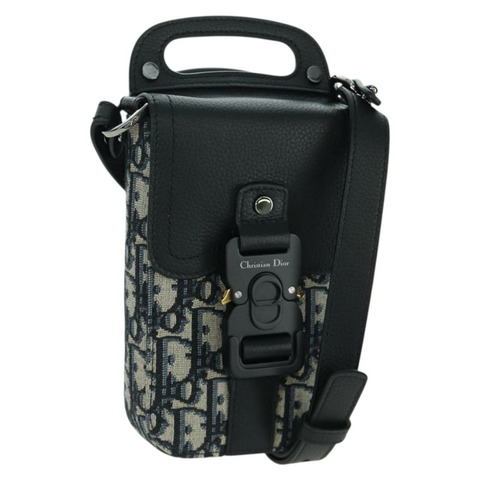 Christian Dior Trotter帆布馬鞍形筆型手拿包 海軍藍 正品 LNZ567SAM