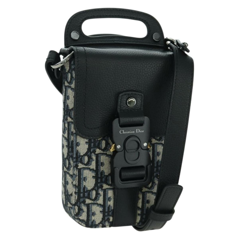 【日本直送】Christian Dior Trotter帆布馬鞍形筆型手拿包 海軍藍 正品 LNZ567SAM-0