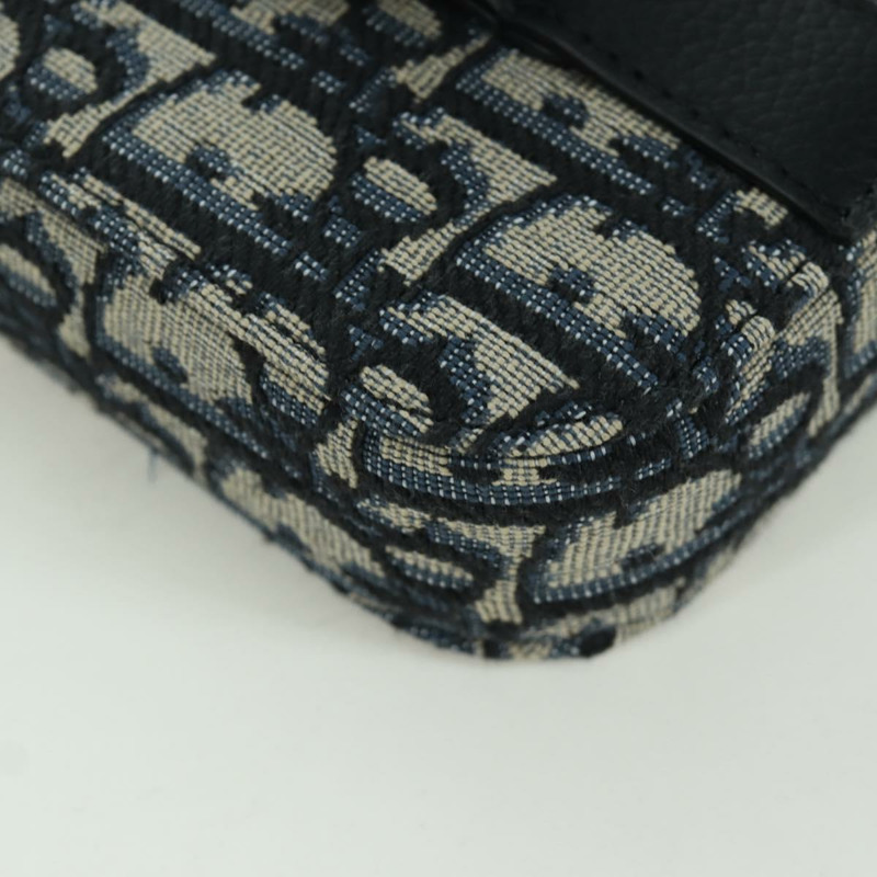 【日本直送】Christian Dior Trotter帆布馬鞍形筆型手拿包 海軍藍 正品 LNZ567SAM-14