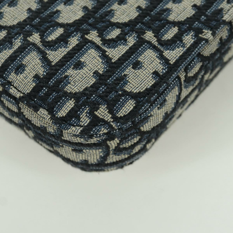 【日本直送】Christian Dior Trotter帆布馬鞍形筆型手拿包 海軍藍 正品 LNZ567SAM-17