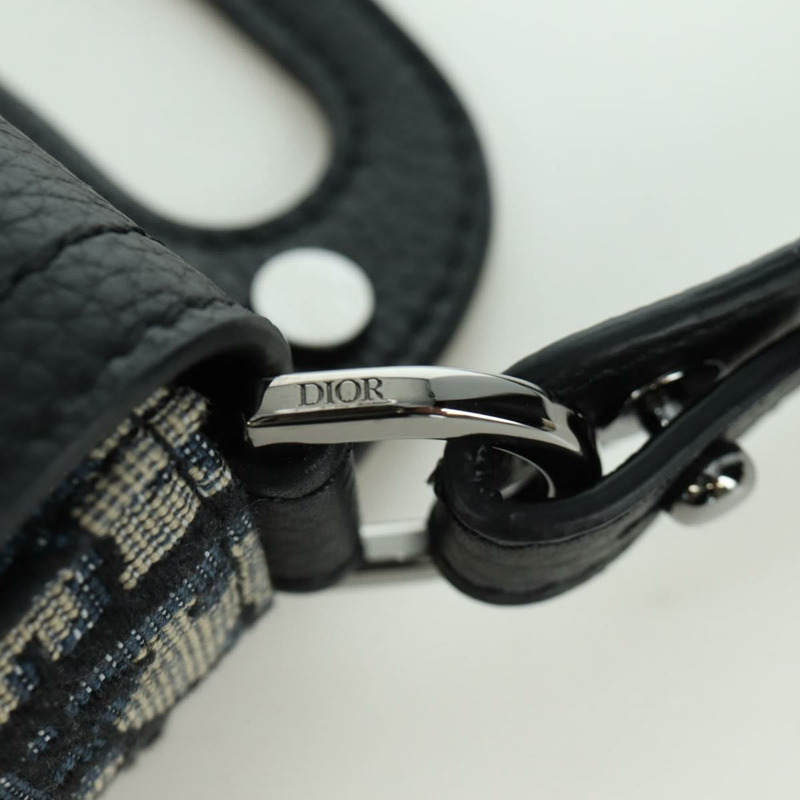 【日本直送】Christian Dior Trotter帆布馬鞍形筆型手拿包 海軍藍 正品 LNZ567SAM-18