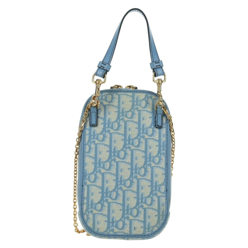 【日本直送】Christian Dior Trotter帆布手機鏈，雙向淺藍色，正品 LNZ570SAM-1