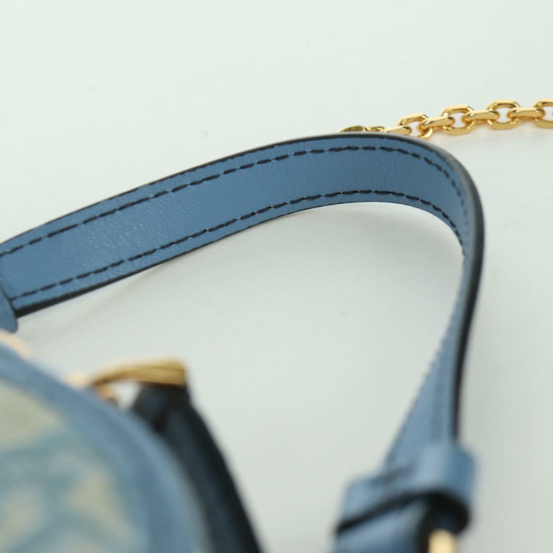 【日本直送】Christian Dior Trotter帆布手機鏈，雙向淺藍色，正品 LNZ570SAM-13