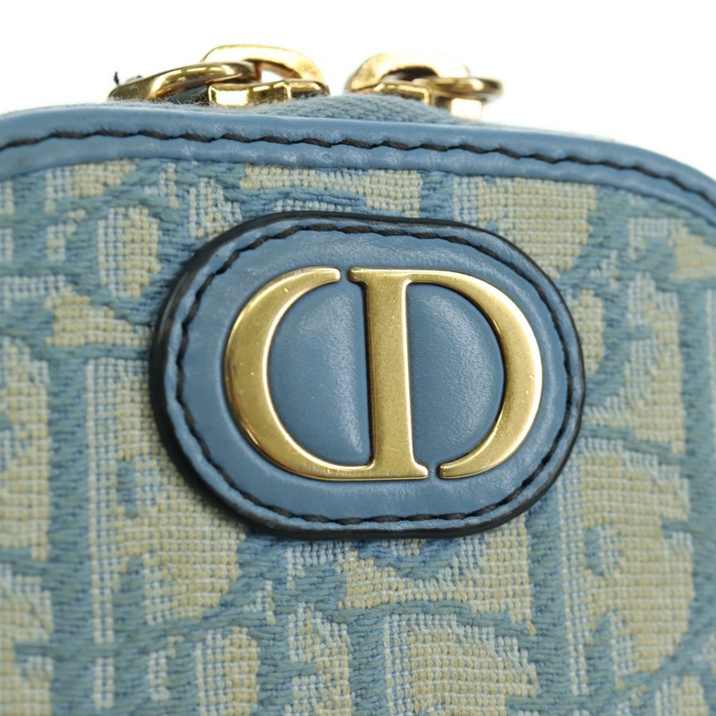 【日本直送】Christian Dior Trotter帆布手機鏈，雙向淺藍色，正品 LNZ570SAM-19
