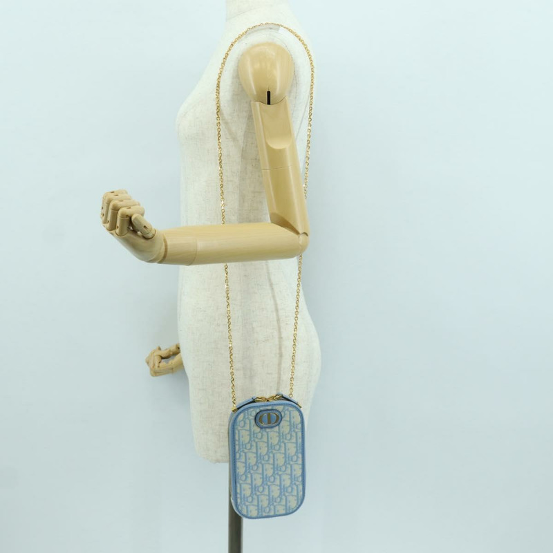 【日本直送】Christian Dior Trotter帆布手機鏈，雙向淺藍色，正品 LNZ570SAM-25