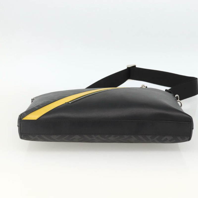 【日本直送】FENDI Zucca帆布單肩包 PVC黑色銀色 正品 ka2933-4