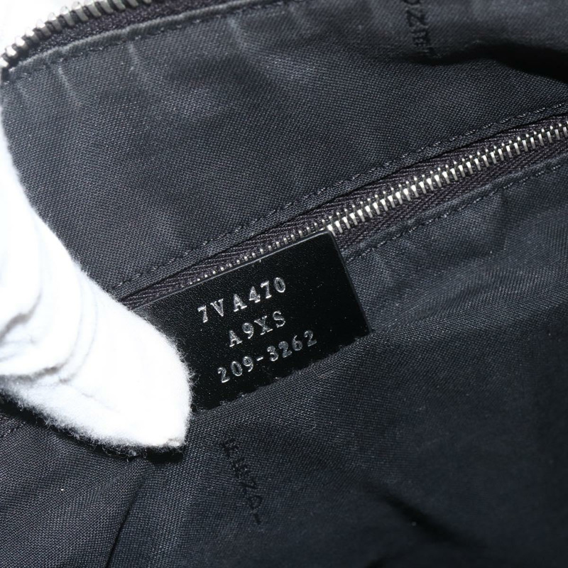 【日本直送】FENDI Zucca帆布單肩包 PVC黑色銀色 正品 ka2933-11