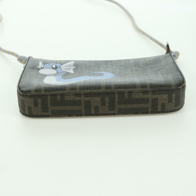 【日本直送】FENDI Zucca 帆布 Miniryu FENDI x FRGMT x POKMON 聯名款手袋 黑色棕色 正品 167070SM-4