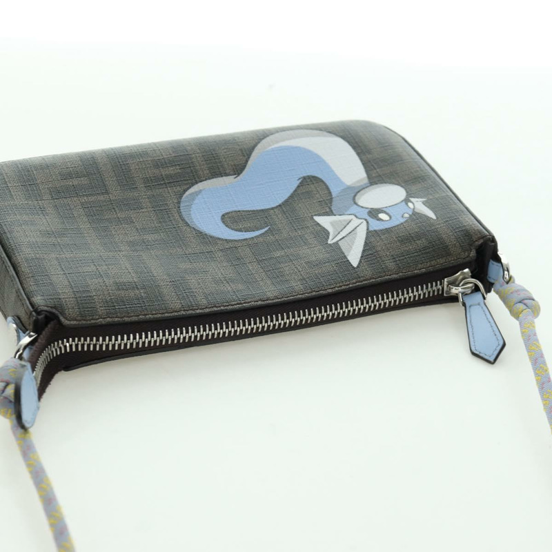 【日本直送】FENDI Zucca 帆布 Miniryu FENDI x FRGMT x POKMON 聯名款手袋 黑色棕色 正品 167070SM-5