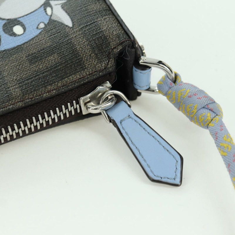 【日本直送】FENDI Zucca 帆布 Miniryu FENDI x FRGMT x POKMON 聯名款手袋 黑色棕色 正品 167070SM-20