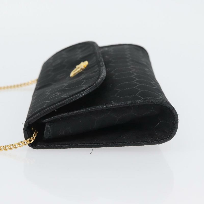 【日本直送】Christian Dior 蜂巢帆布鏈條單肩包 黑色 金色 正品 am10951V-3