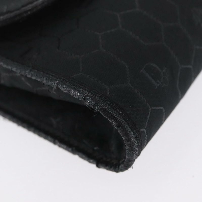 【日本直送】Christian Dior 蜂巢帆布鏈條單肩包 黑色 金色 正品 am10951V-8