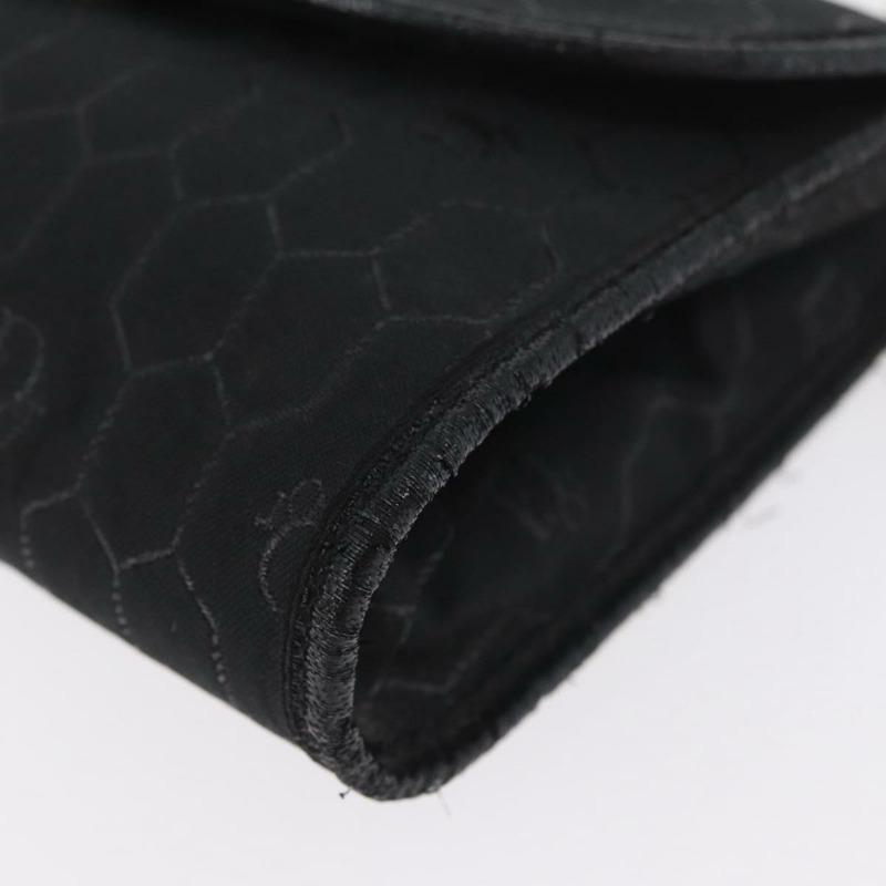 【日本直送】Christian Dior 蜂巢帆布鏈條單肩包 黑色 金色 正品 am10951V-13