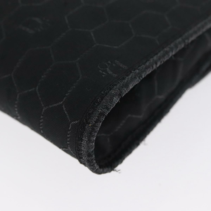 【日本直送】Christian Dior 蜂巢帆布鏈條單肩包 黑色 金色 正品 am10951V-15