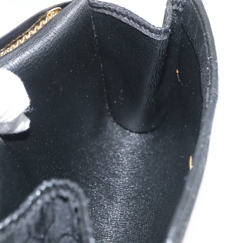 【日本直送】Christian Dior 蜂巢帆布鏈條單肩包 黑色 金色 正品 am10951V-18