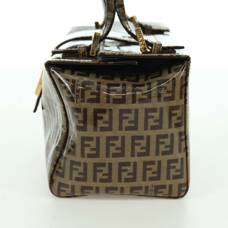 【日本直送】FENDI Zucchino帆布Mamma Baguette單肩包 棕色金色 正品 LNZ993A-2