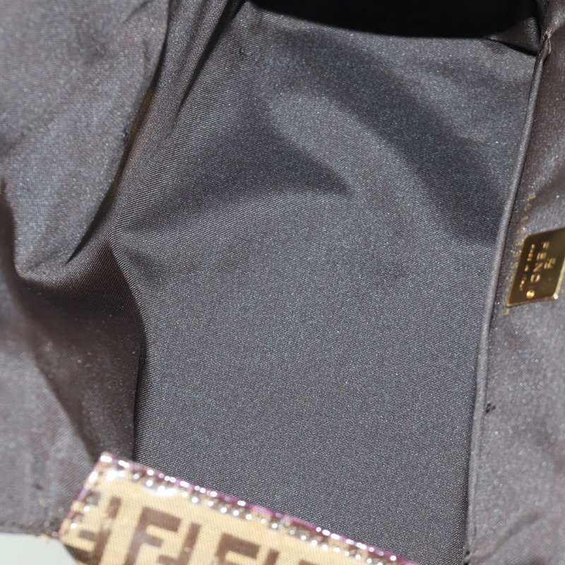 【日本直送】FENDI Zucchino帆布Mamma Baguette單肩包 棕色金色 正品 LNZ993A-9