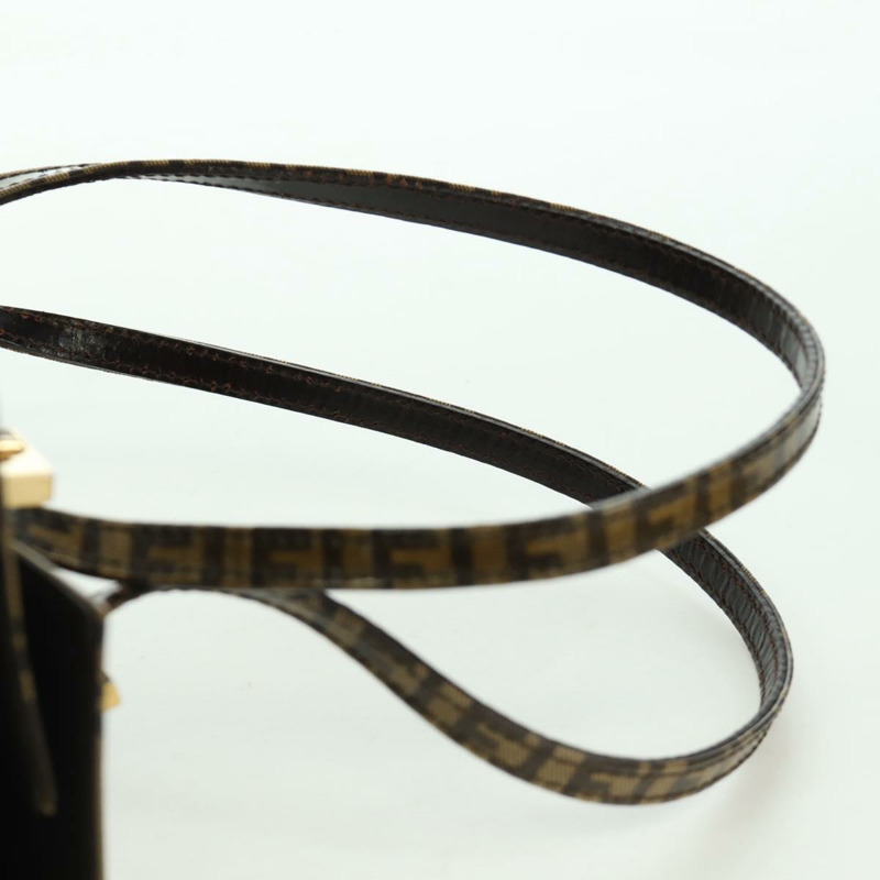 【日本直送】FENDI Zucchino帆布Mamma Baguette單肩包 棕色金色 正品 LNZ993A-13