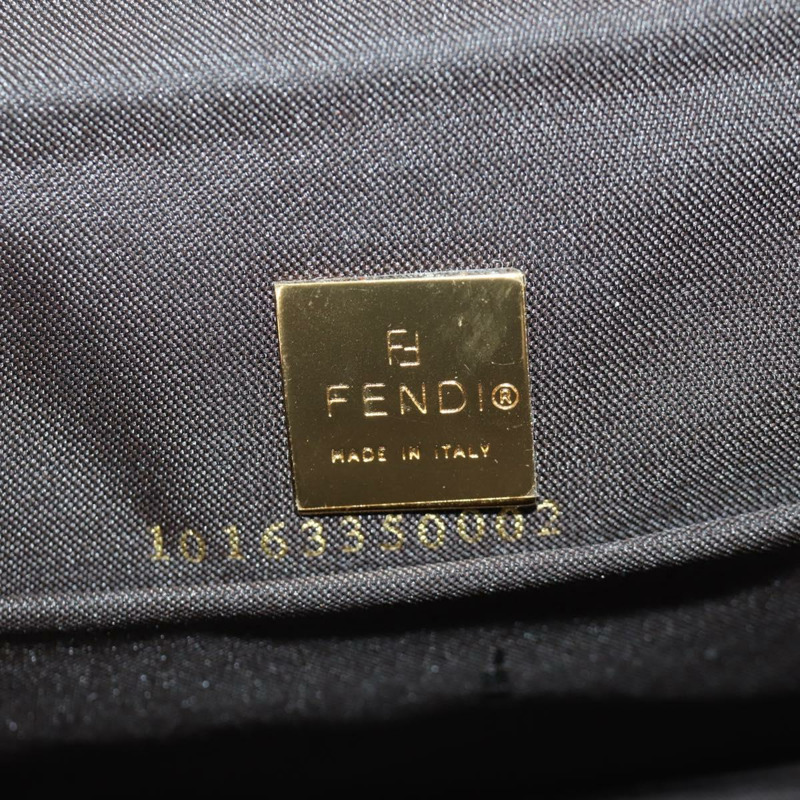 【日本直送】FENDI Zucchino帆布Mamma Baguette單肩包 棕色金色 正品 LNZ993A-19